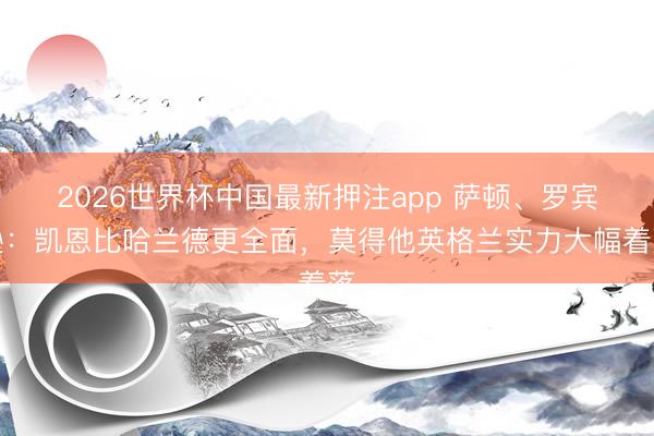 2026世界杯中国最新押注app 萨顿、罗宾逊：凯恩比哈兰德